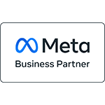The Meta Business Partner logo, featuring the blue infinity-like Meta icon and "Meta Business Partner" text.