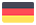 A rounded rectangular icon of the German flag with horizontal stripes of black, red, and gold.