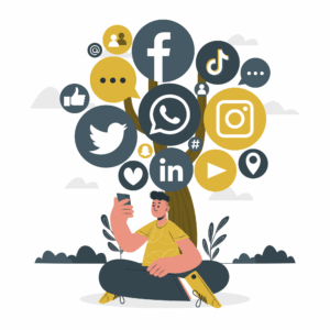 Social Media – All Logos in a Tree Layout